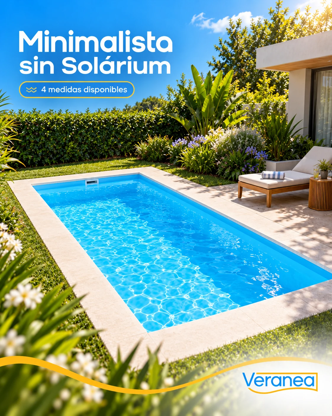 Pileta Minimalista sin Solárium